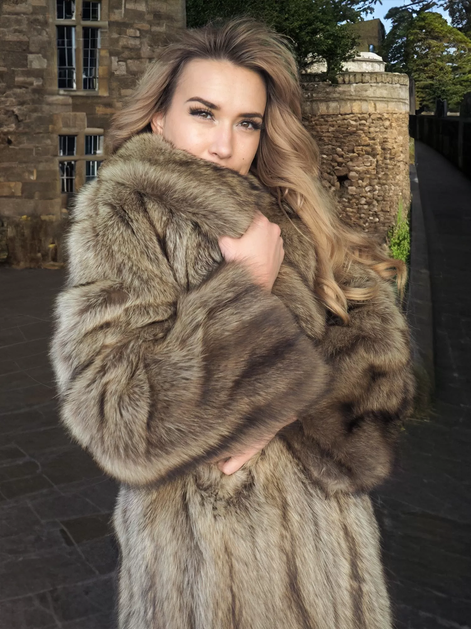 Fisher Sable Fur Coat Coats S 50" Long