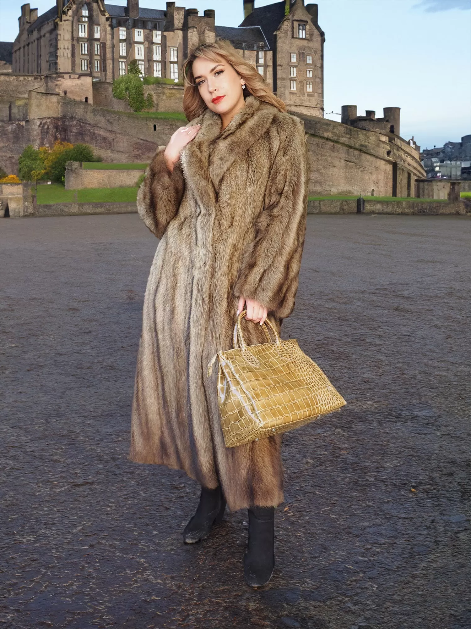 Fisher Sable Fur Coat Coats S 50" Long