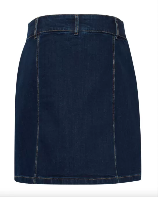 FR - Selma dark-wash denim skirt