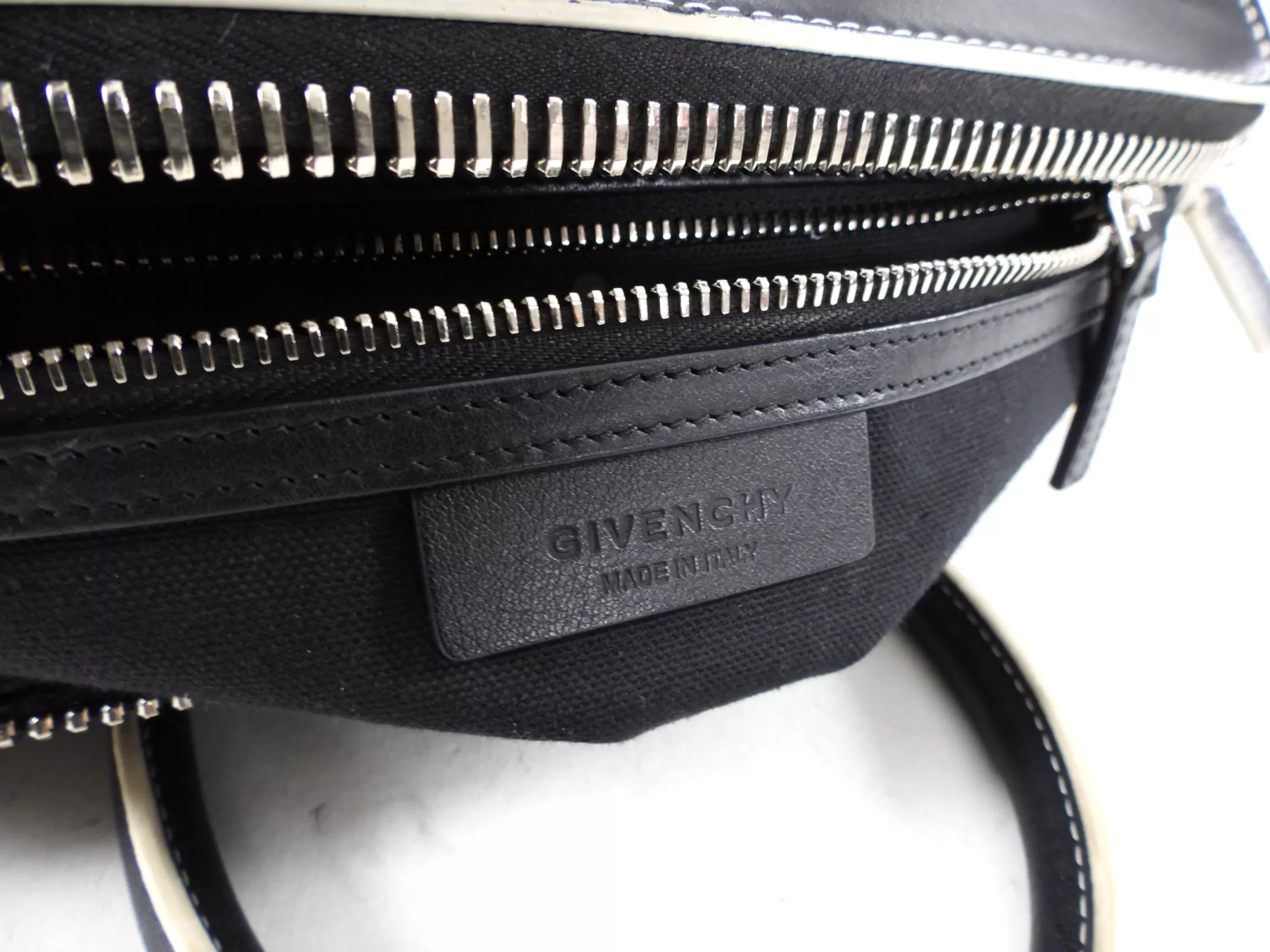 Givenchy Antigona Black Top Stitch Leather Medium Bag