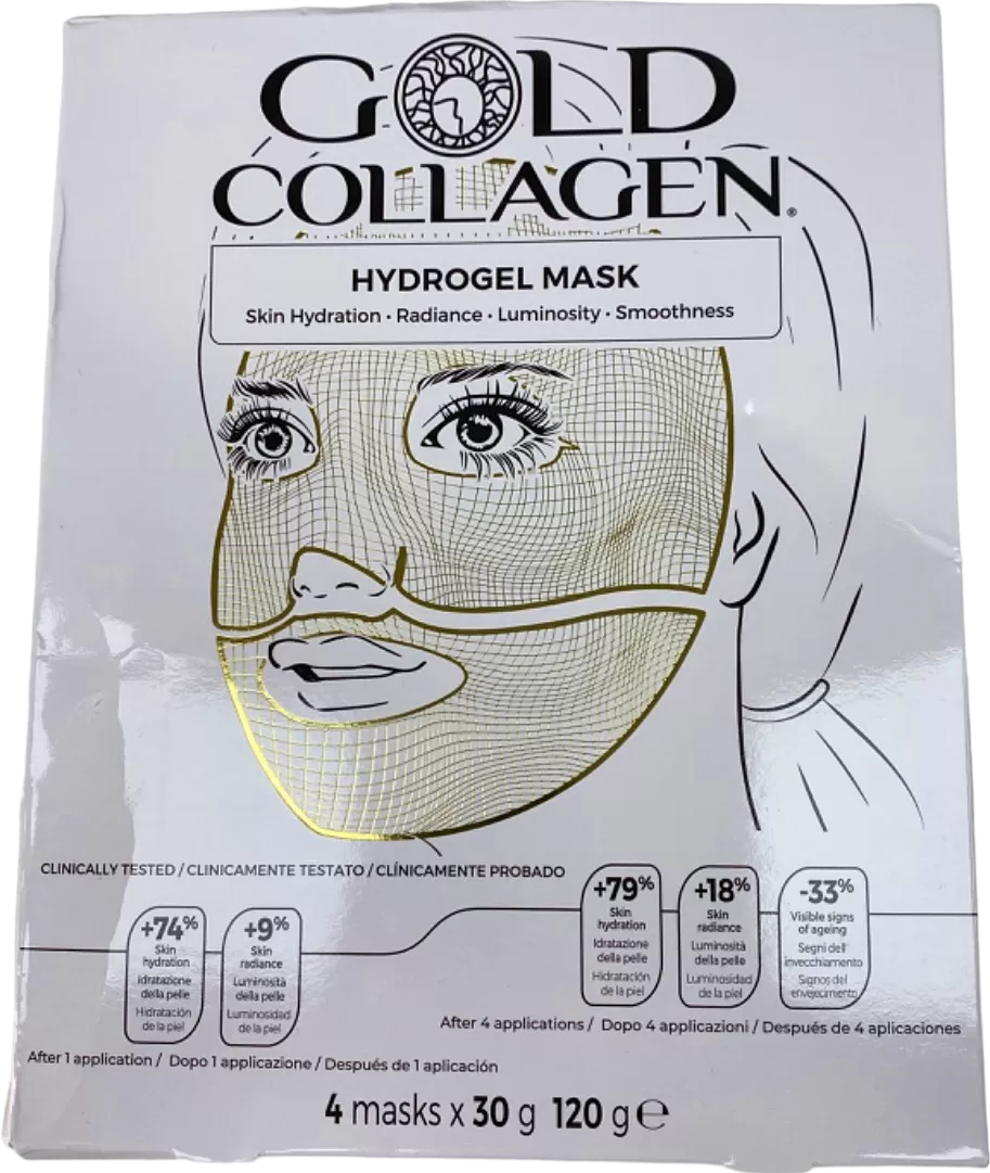 Gold Collagen Hydrogel Mask 4 Masks x 30g 120g