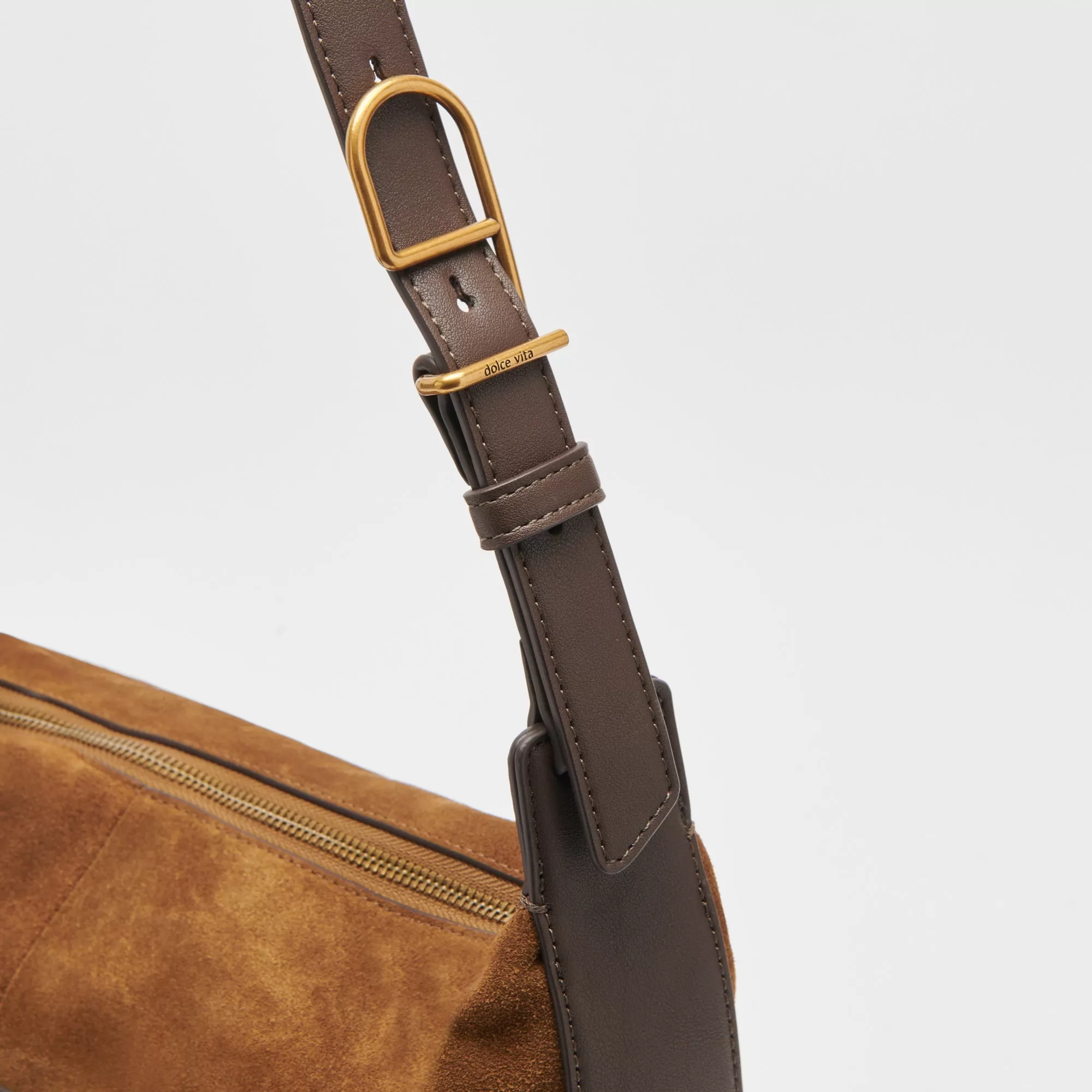 HANA SHOULDER BAG TOBACCO SUEDE