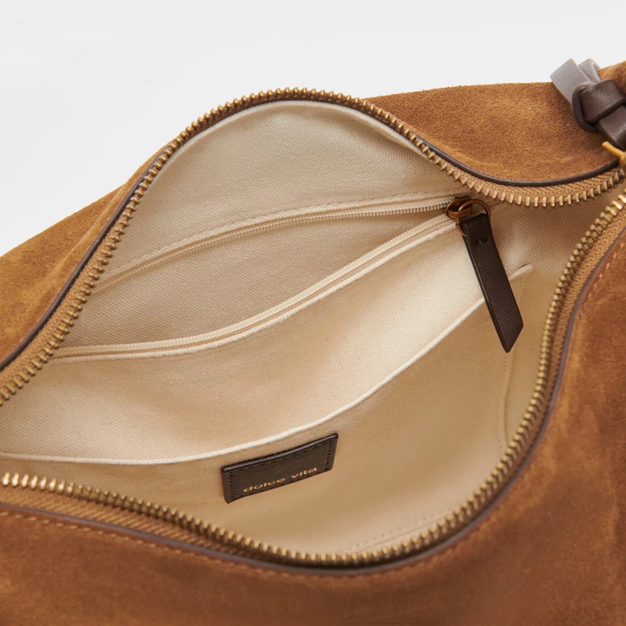 HANA SHOULDER BAG TOBACCO SUEDE