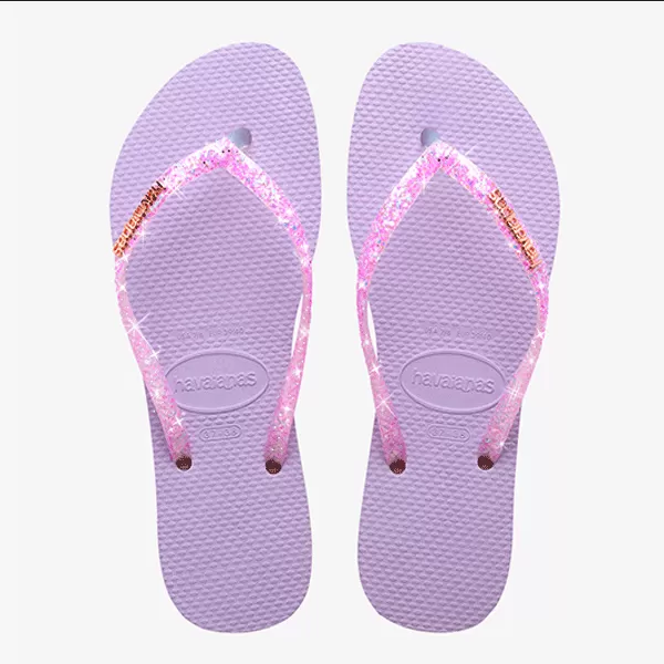 Havaianas women's flip-flops Slim Glitter Flourish 4.147.122 2297 purple 