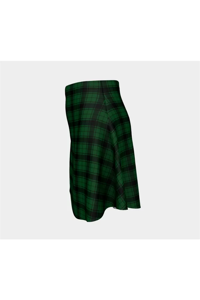 Hunters Green Plaid Flare Skirt