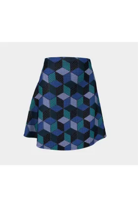 ISOClectic Blue Flare Skirt