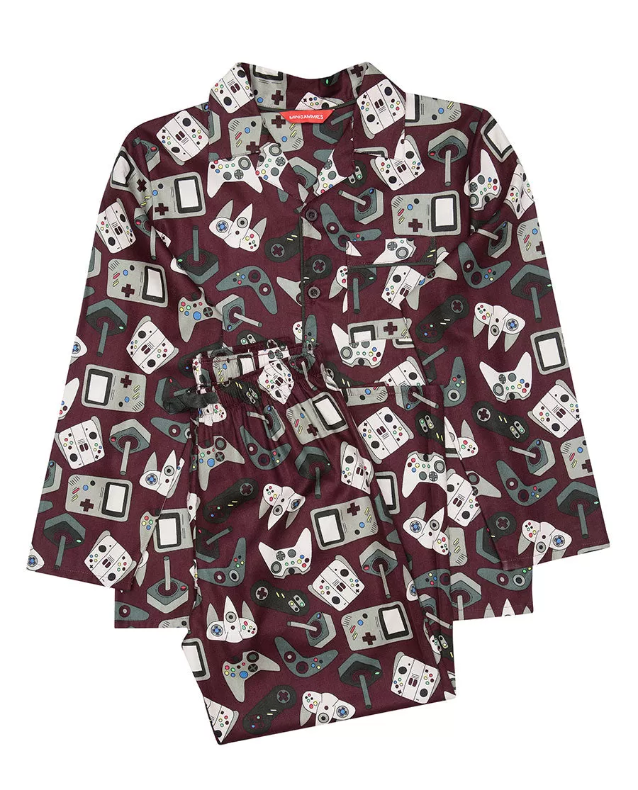 Jack Burgundy Gamer Print Pyjama Set