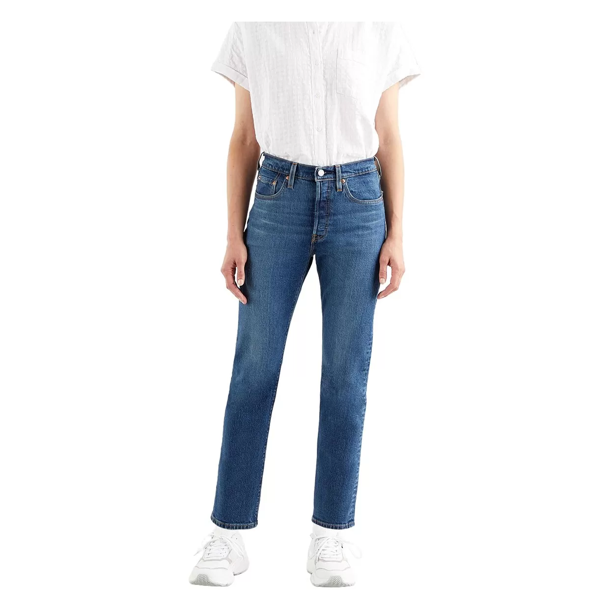 Jeans Donna Levi's 501 Crop Blu Charleston