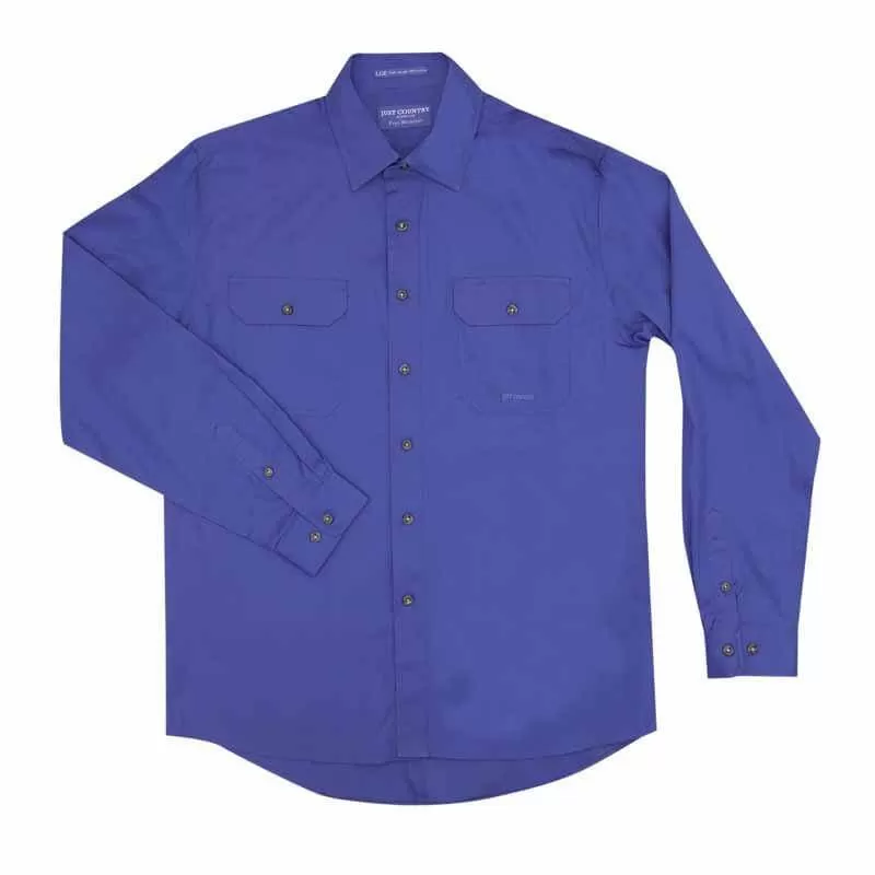 Just Country Evan Full Button Shirt Men's Blue