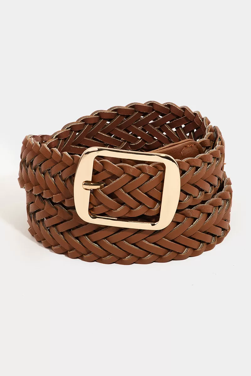 Karsyn Braided Belt, Brown