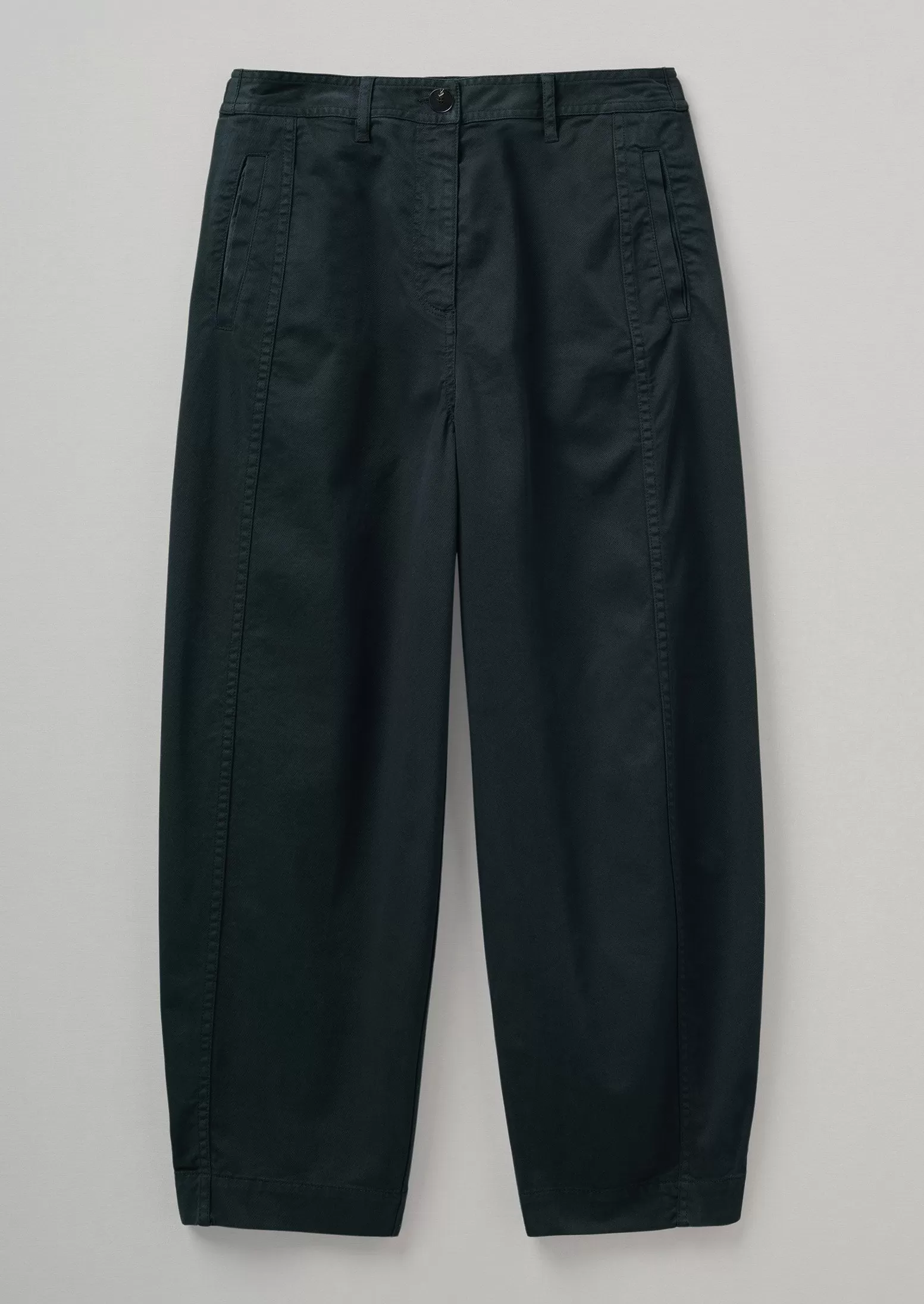 Kathe Flat Front Cotton Twill Pants | Slate Navy