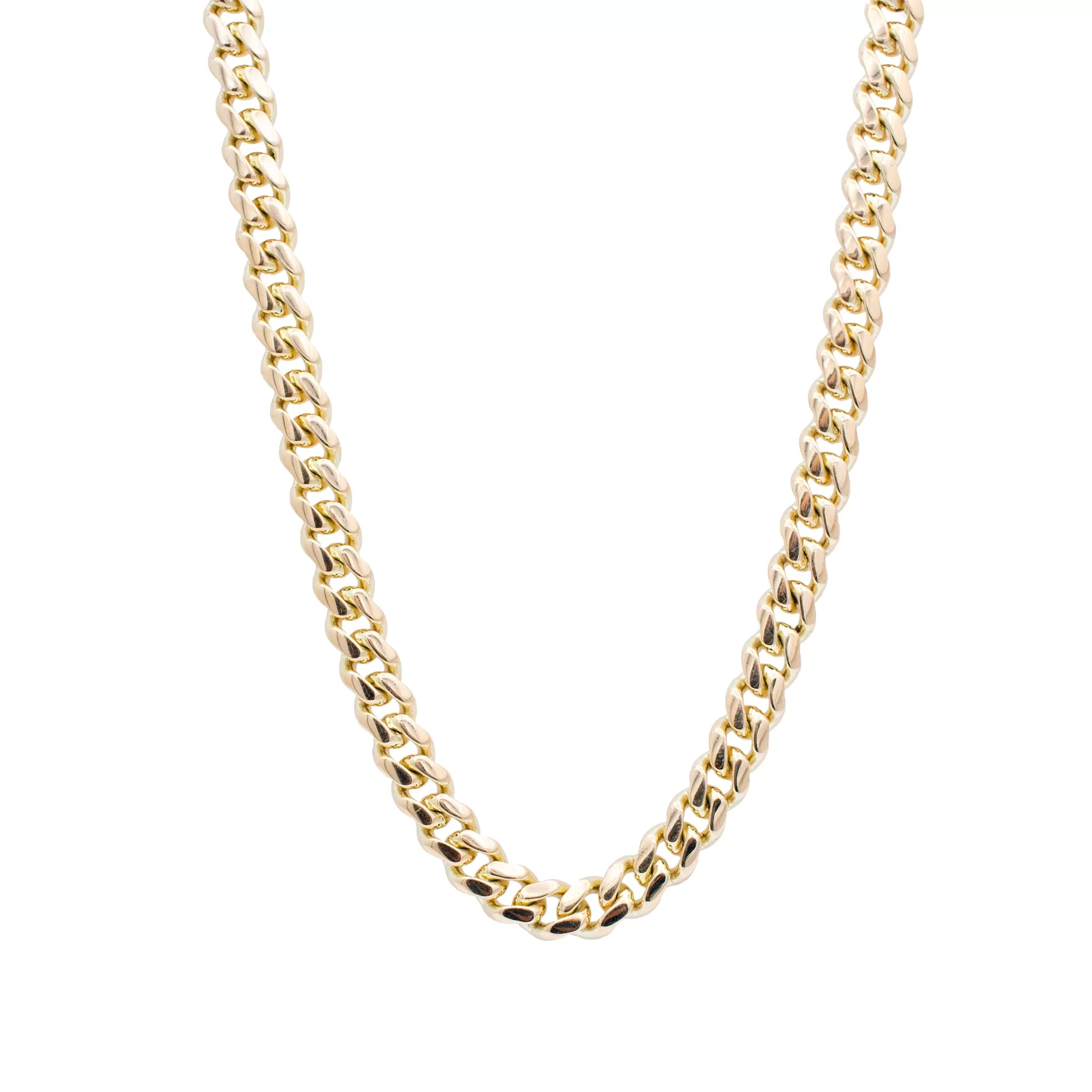 Ladies 10K Yellow Gold Cuban Chain Necklace