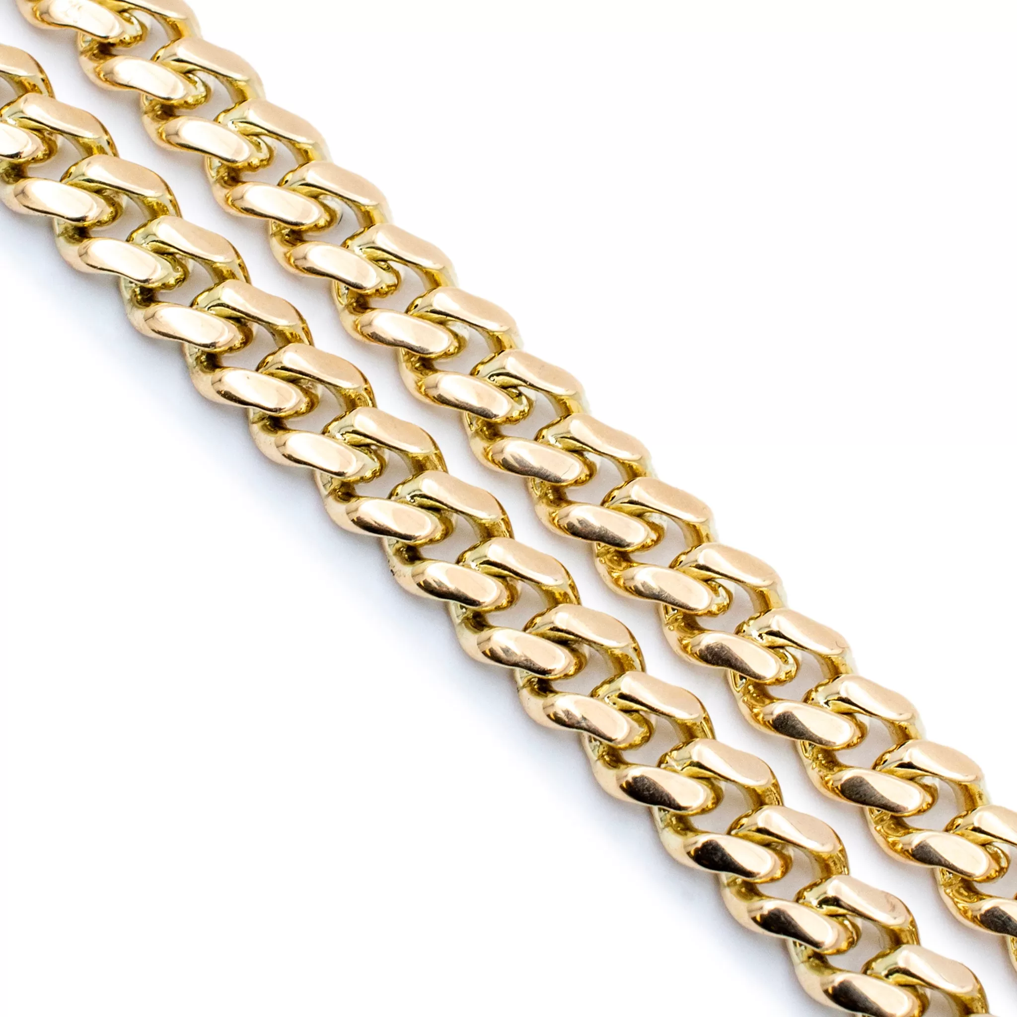 Ladies 10K Yellow Gold Cuban Chain Necklace