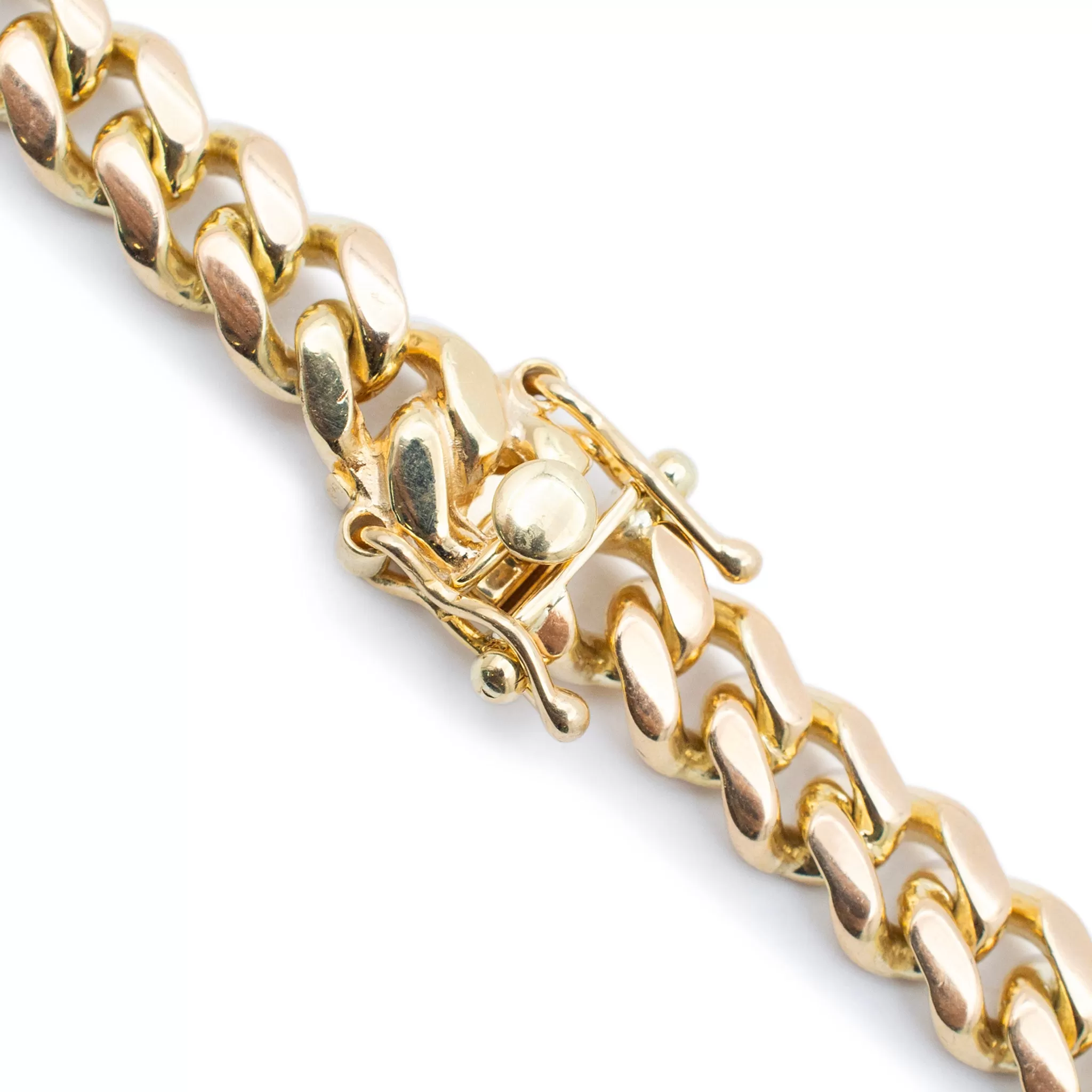 Ladies 10K Yellow Gold Cuban Chain Necklace