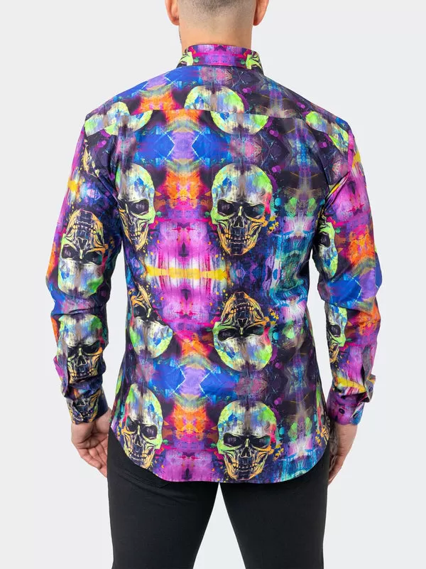 Maceoo Stretch Shirt | Fibonacci SkullGlow Multi