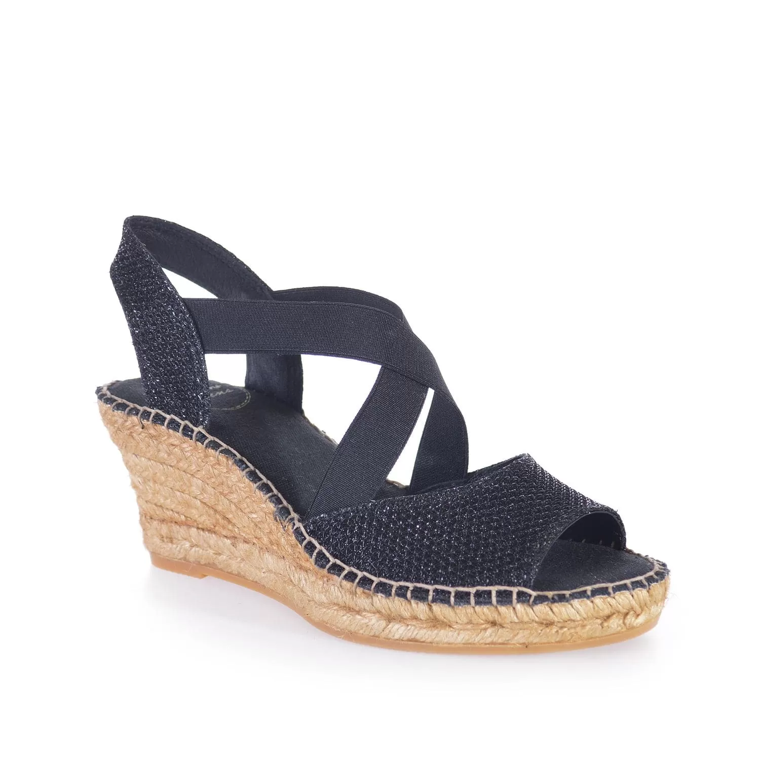 Metallic Cotton Blend Wedge Espadrille for Women - Sol-S