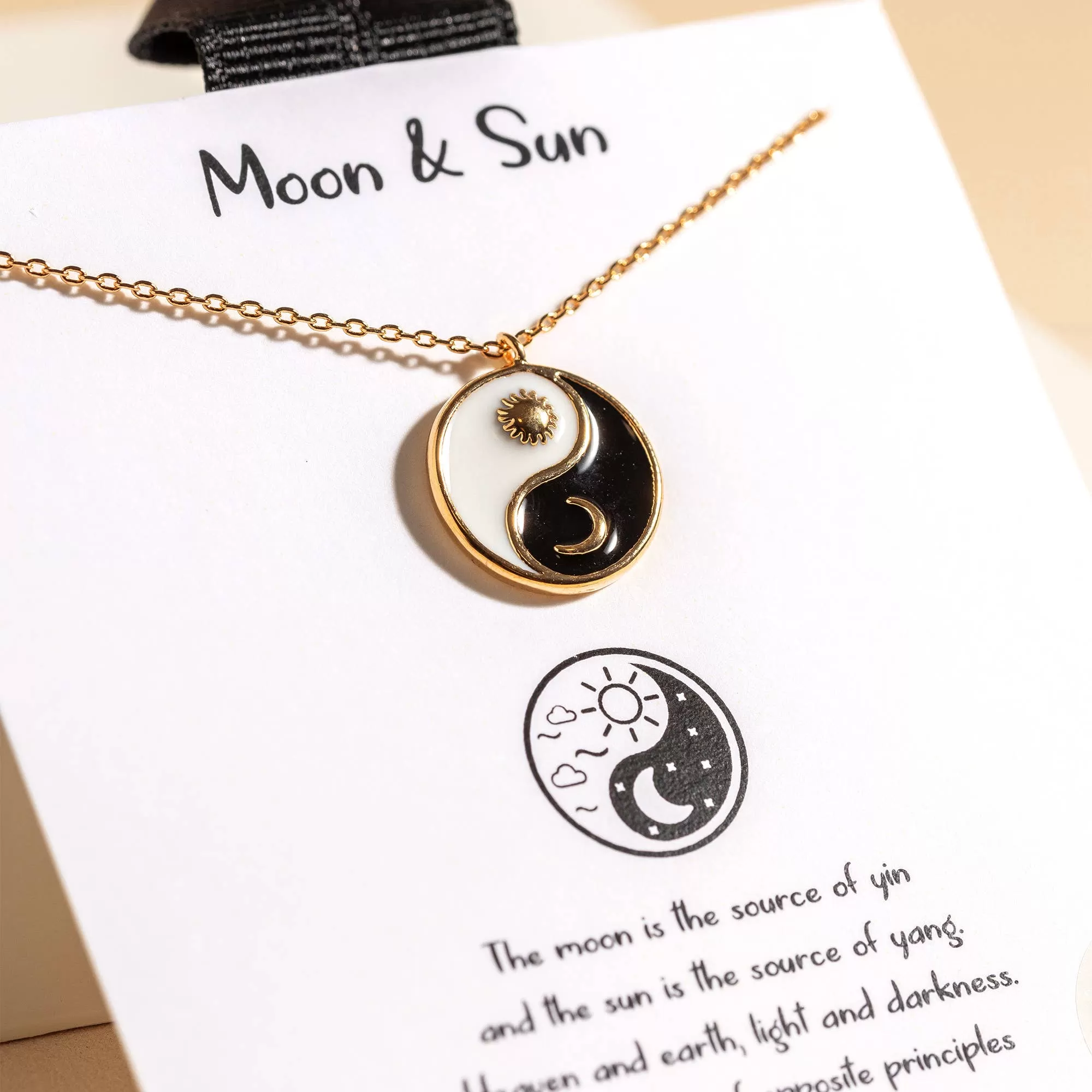 Moon and Sun Yin Yang Necklace