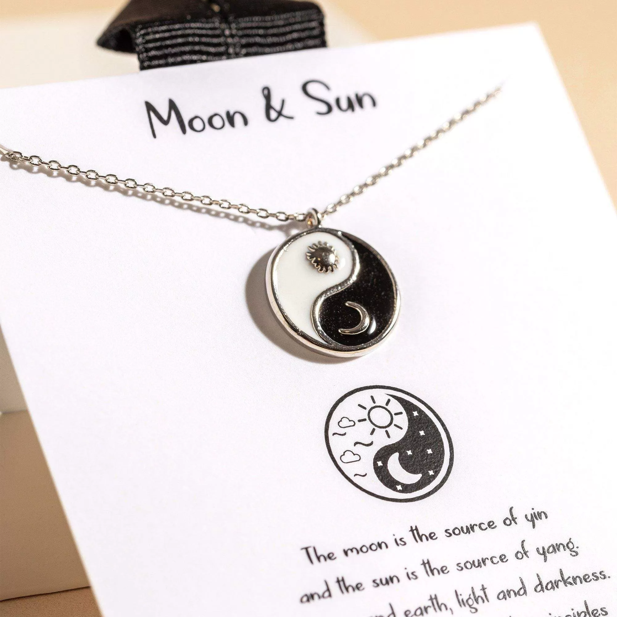 Moon and Sun Yin Yang Necklace