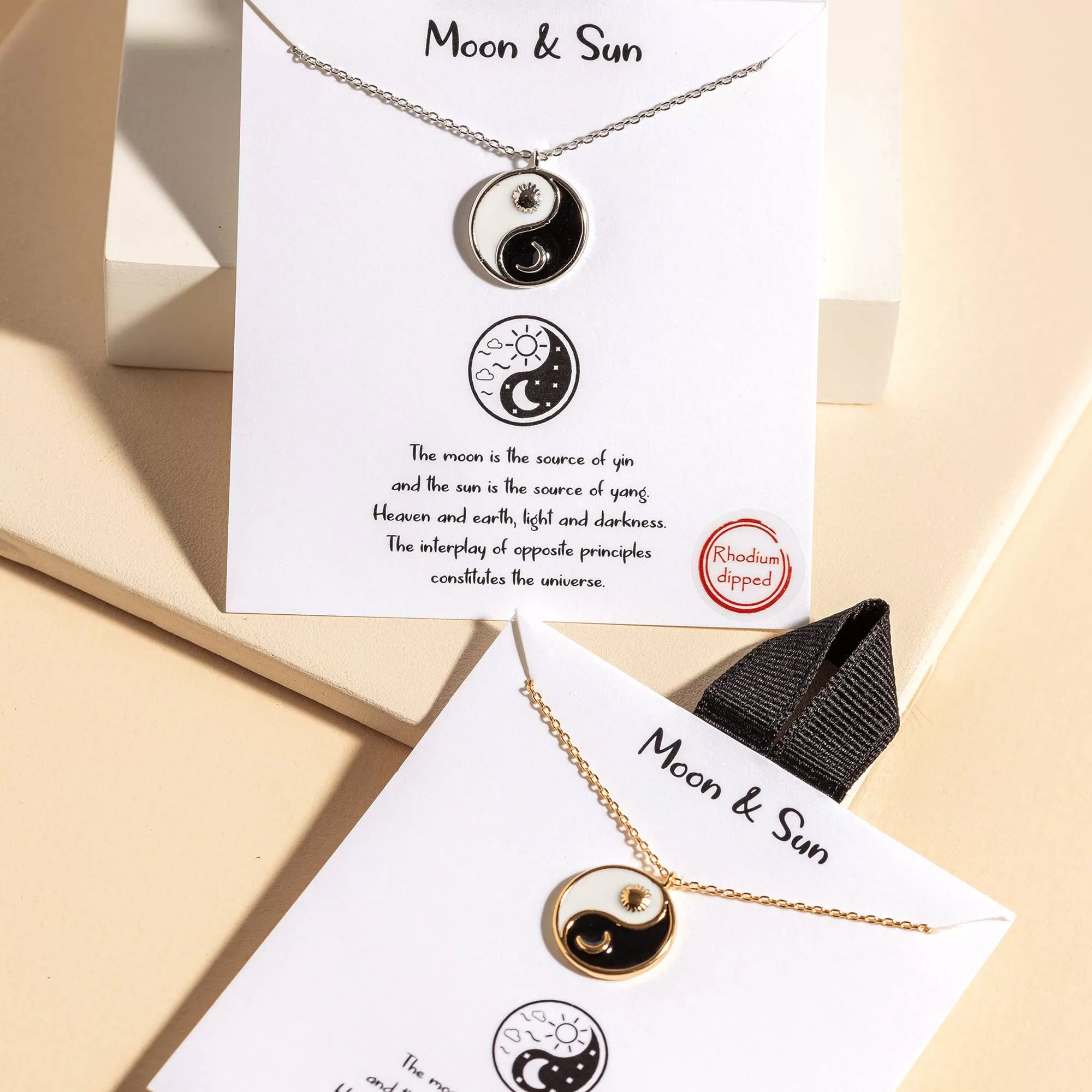 Moon and Sun Yin Yang Necklace