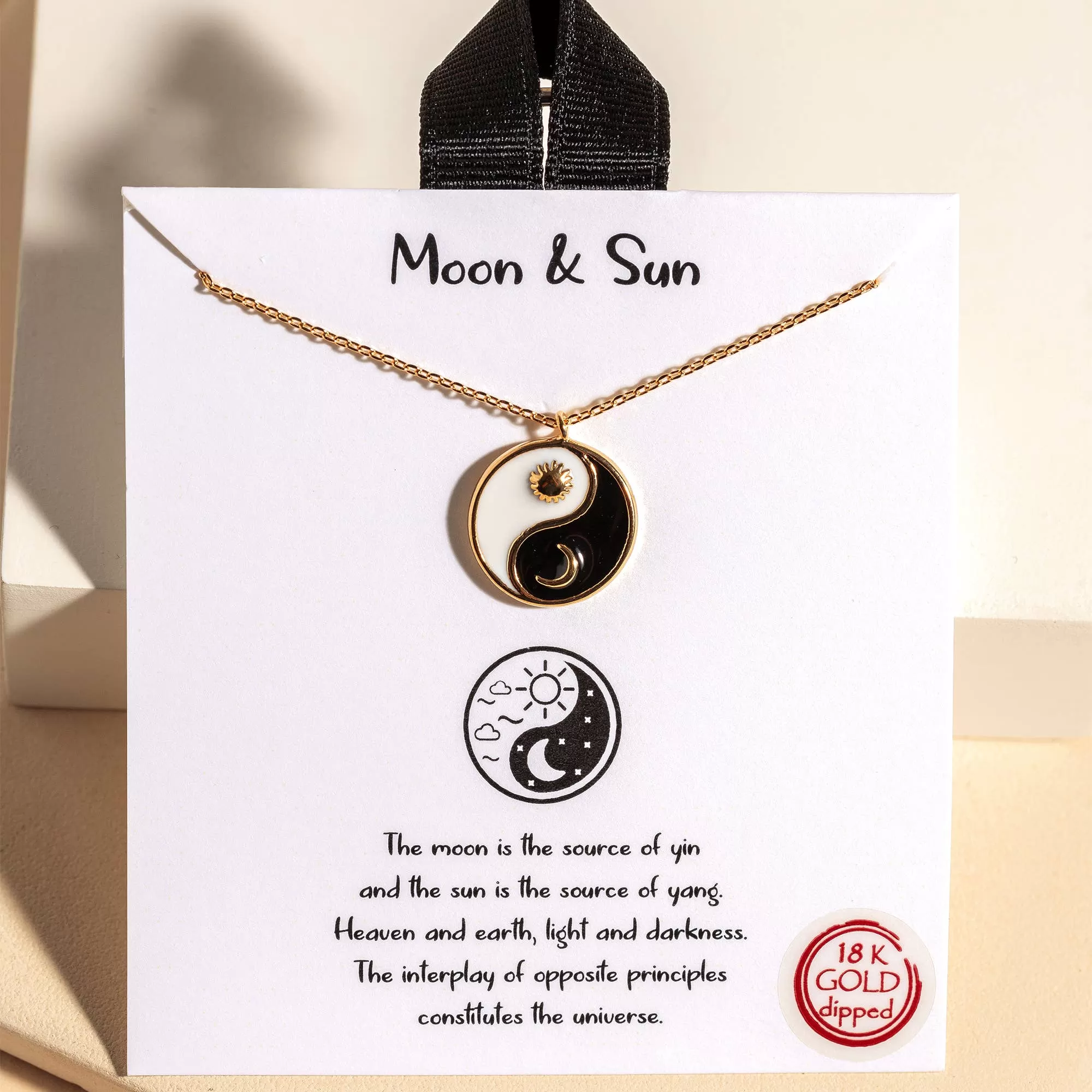 Moon and Sun Yin Yang Necklace