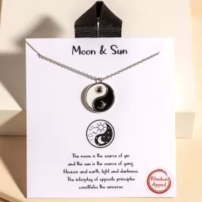 Moon and Sun Yin Yang Necklace