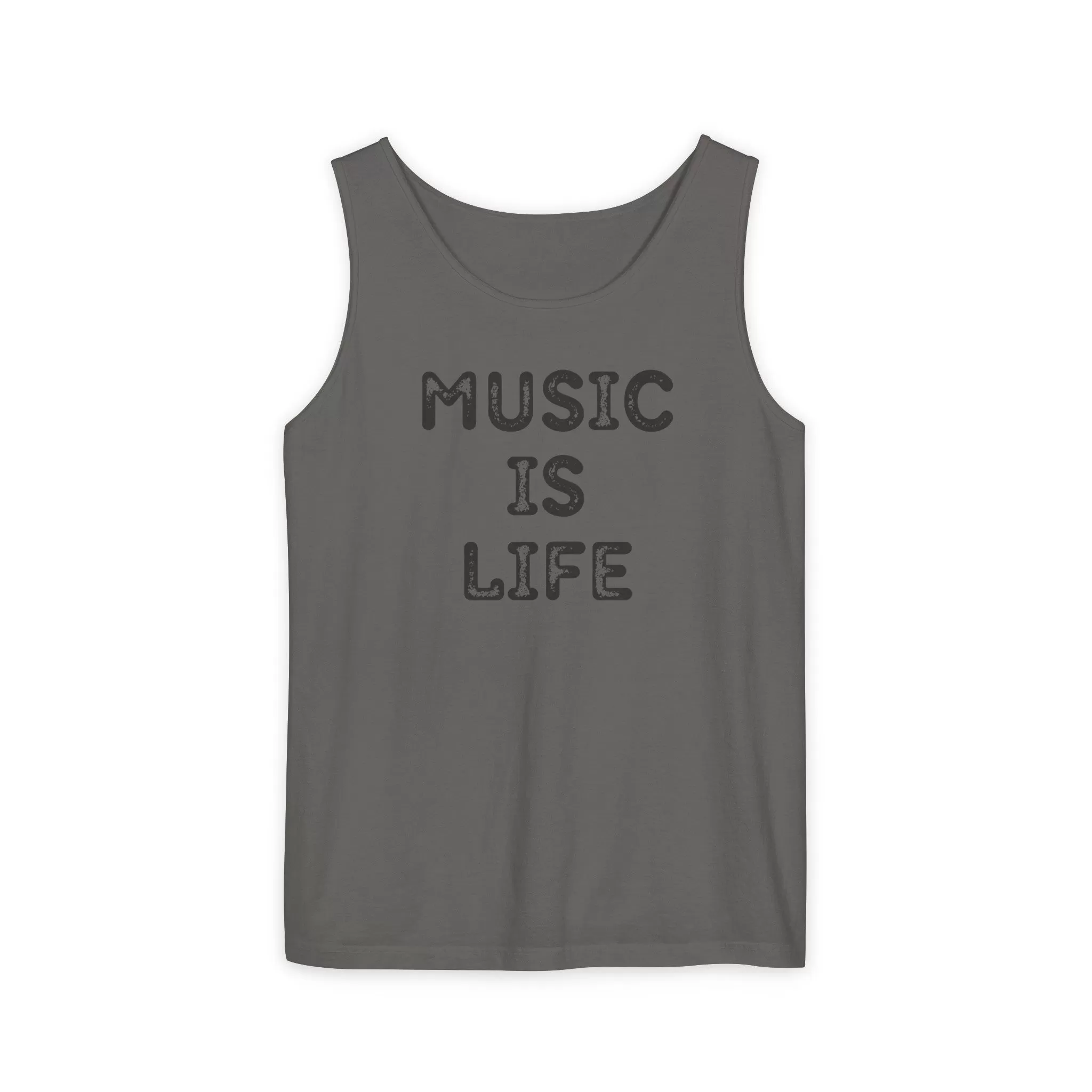 Music Is Life Garment Dyed Tank Top