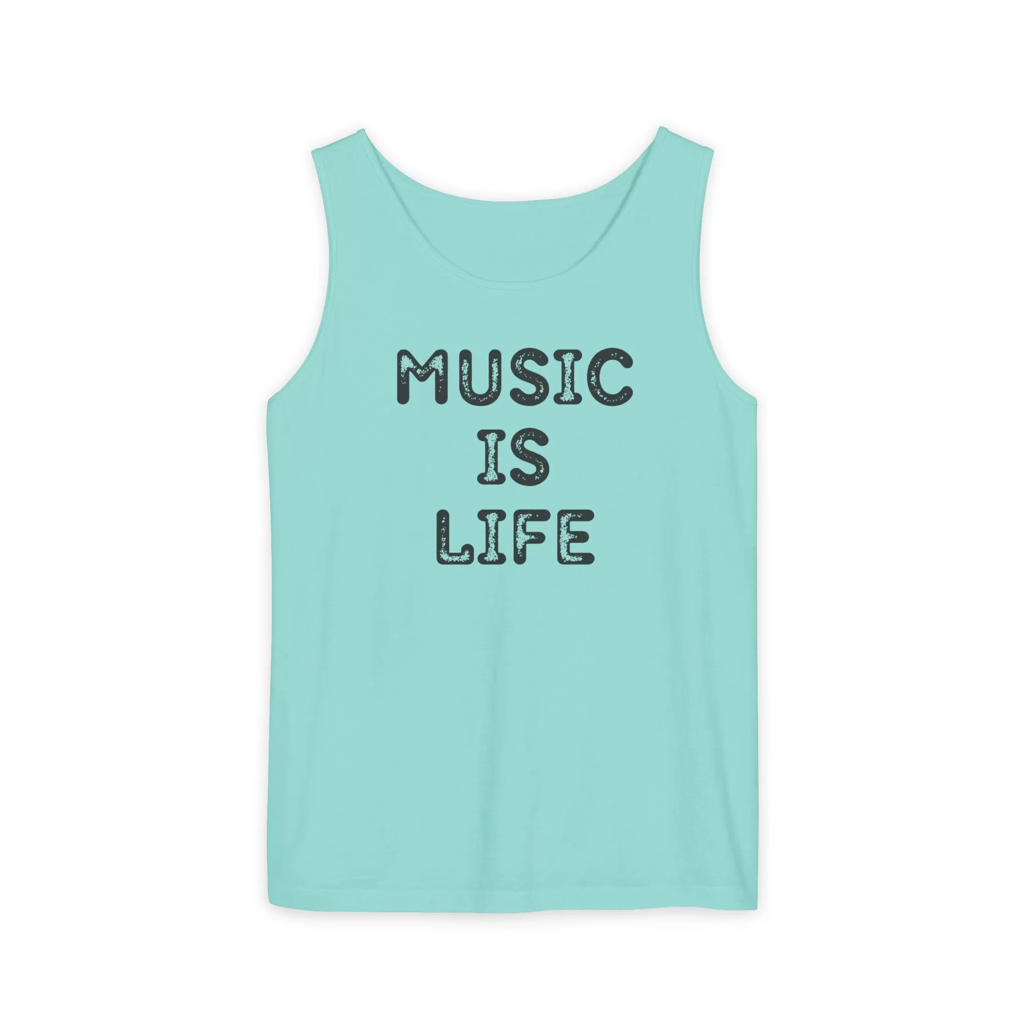 Music Is Life Garment Dyed Tank Top