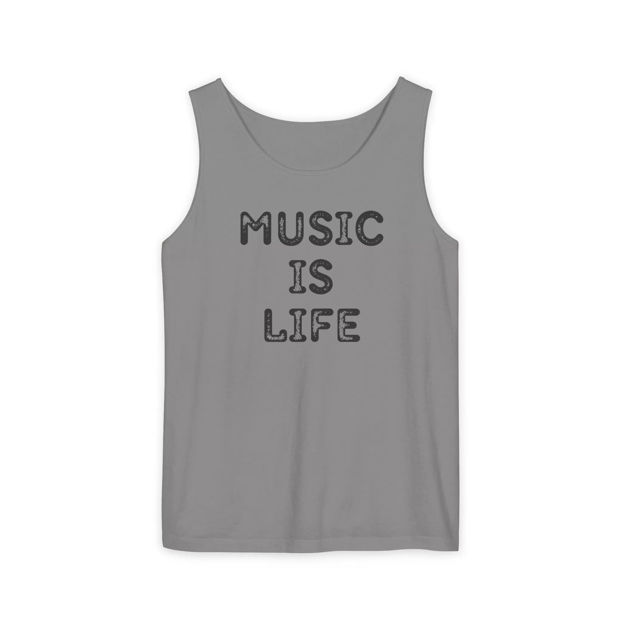 Music Is Life Garment Dyed Tank Top