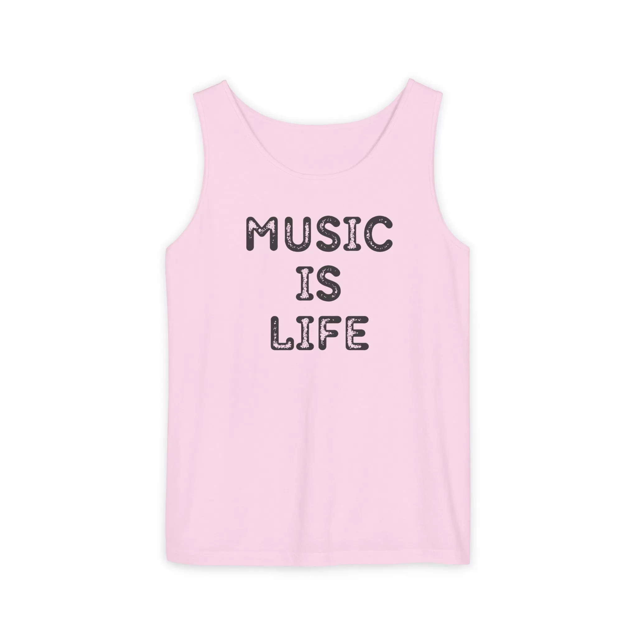 Music Is Life Garment Dyed Tank Top