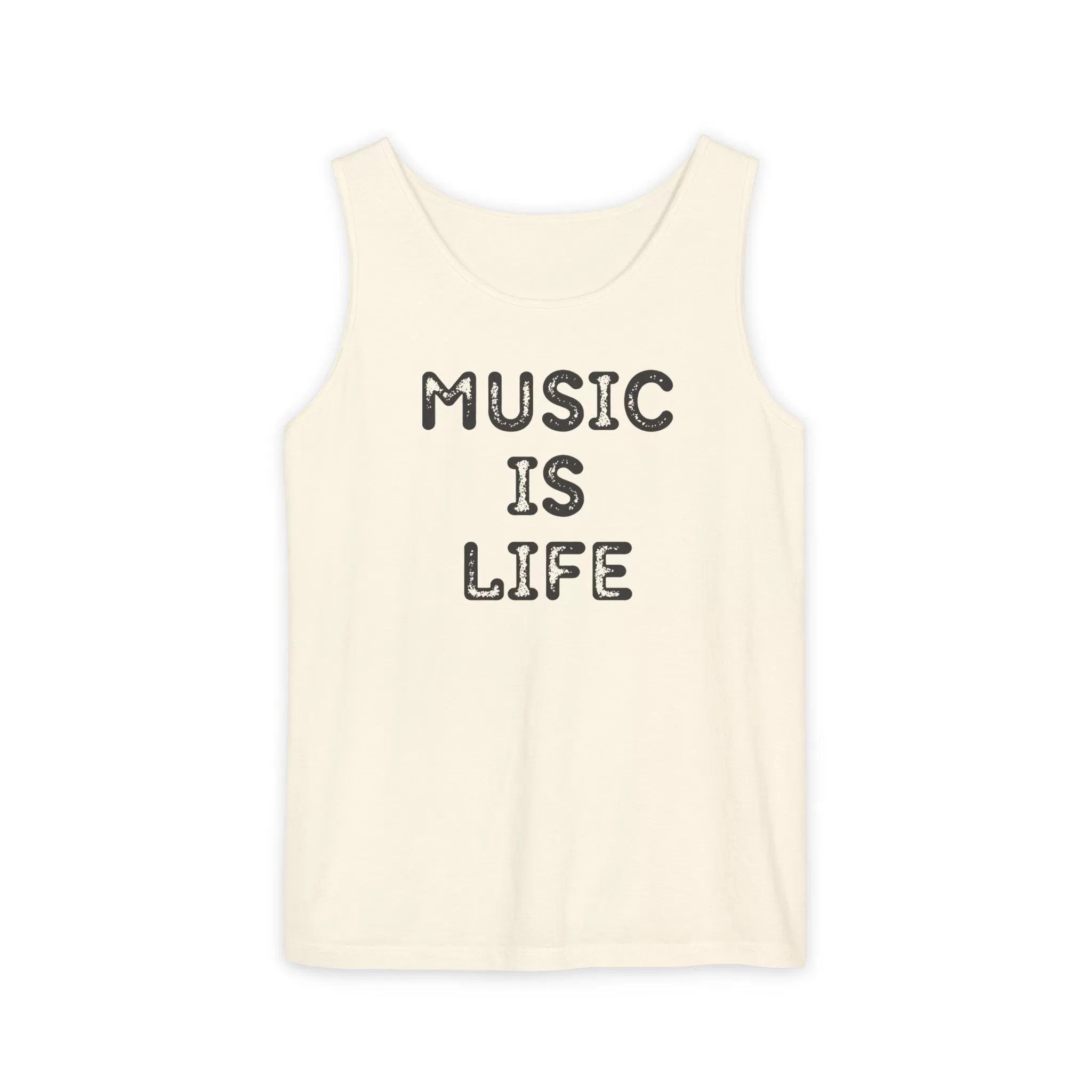 Music Is Life Garment Dyed Tank Top