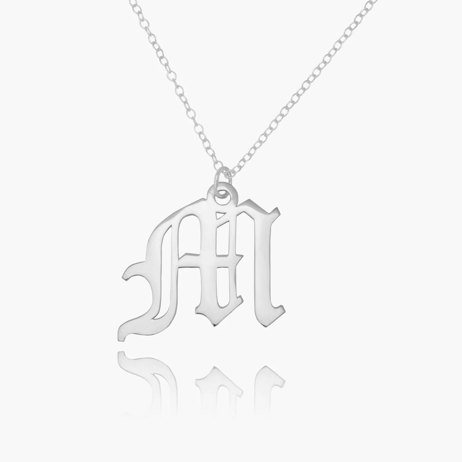 Old English Initial Necklace