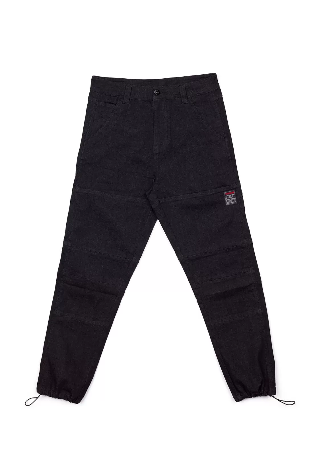 OLI - Straight Leg Denim With Adjustable Bottom Hem - Black