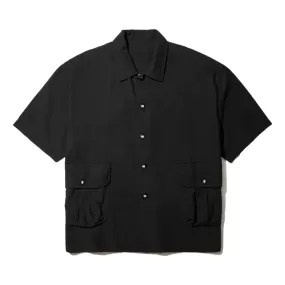 OPEN DIALOGUE S/S SHIRT-BLACK