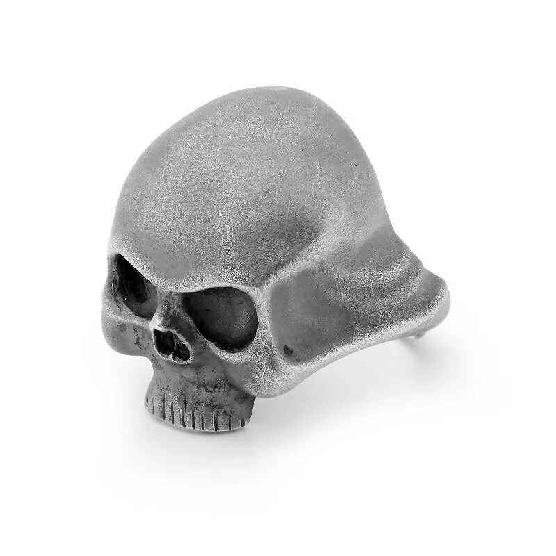 Oxsidised Skull Ring