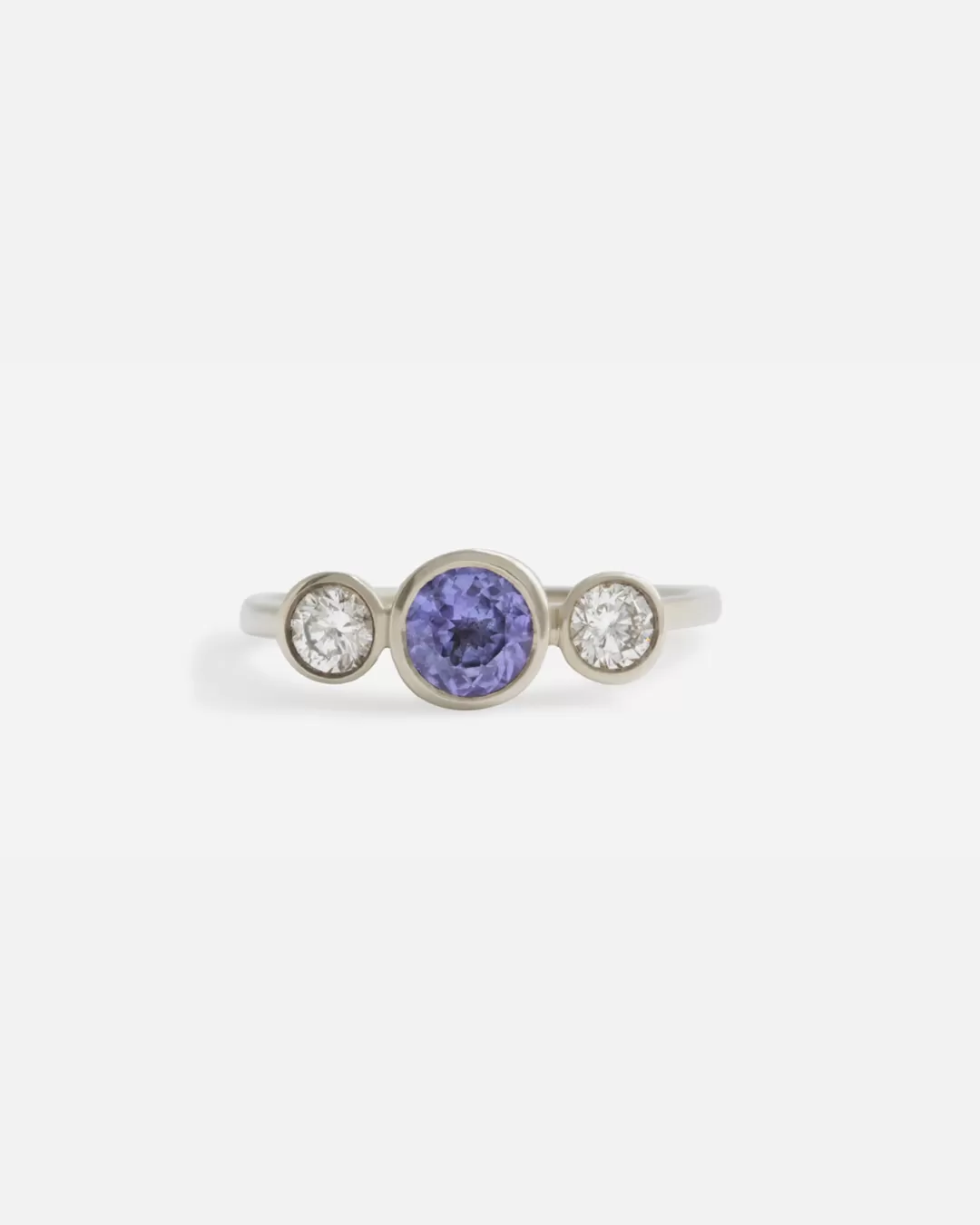 Pave 3 Stones / Tanzanite   Diamonds