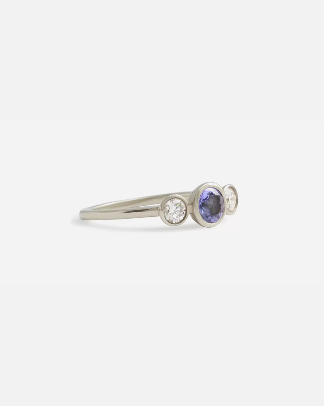 Pave 3 Stones / Tanzanite   Diamonds