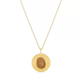 Personalized Print Disc Necklace