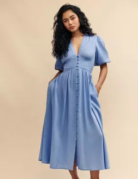 Petite Blue Starlight Midi Dress