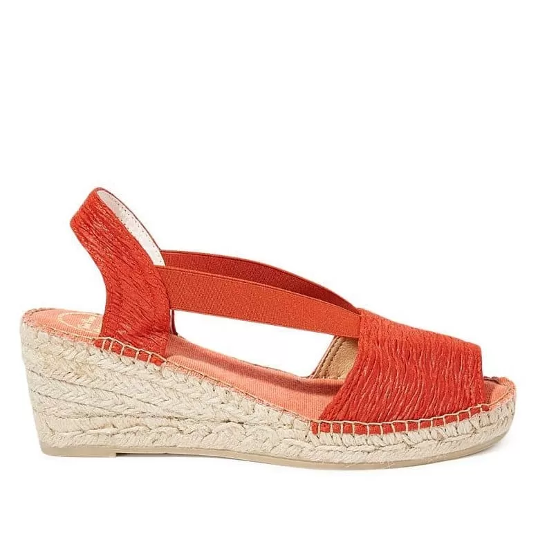 Plain Cotton Blend Wedge Espadrille for Women - Taga-RP