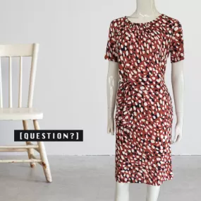 QU - red print dress