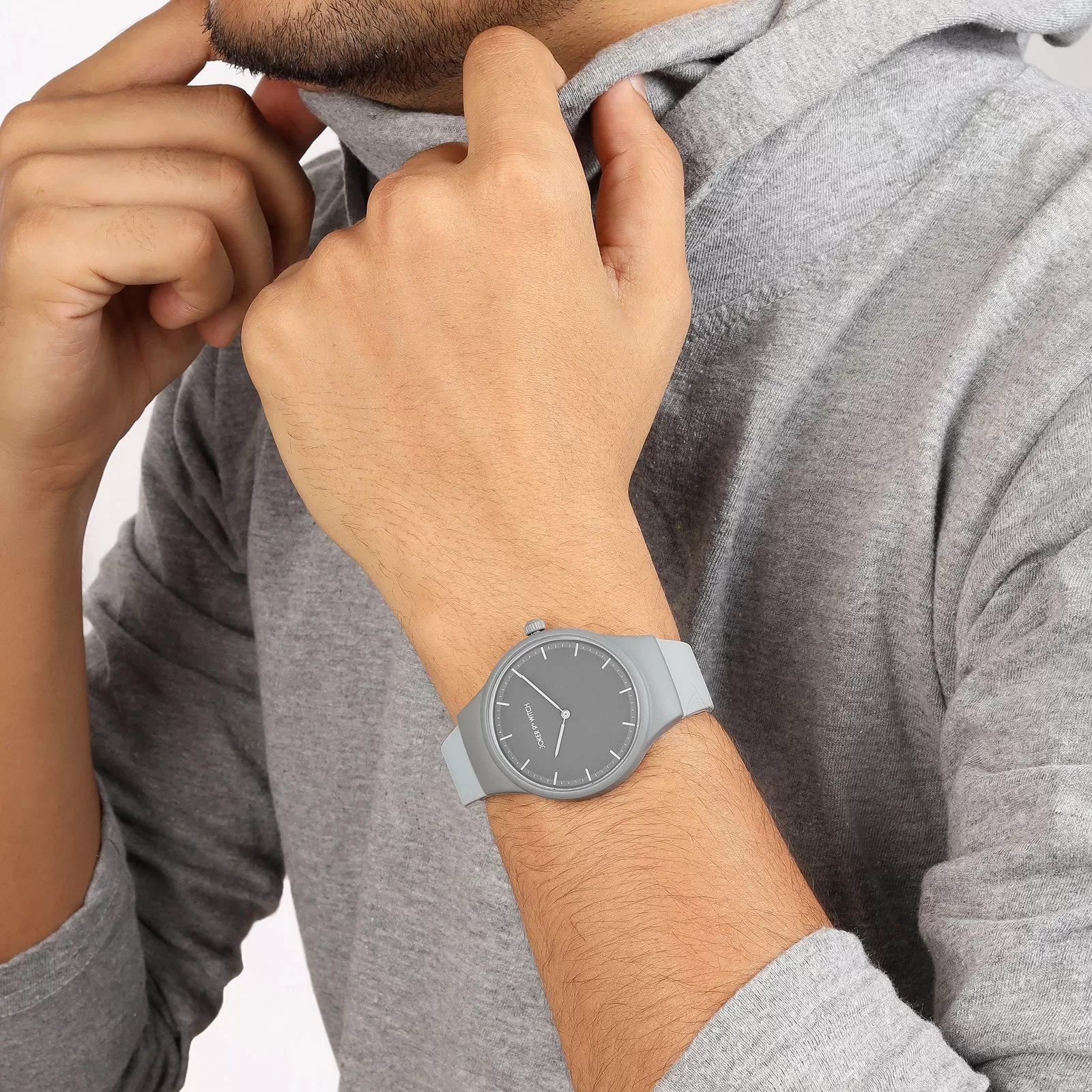 Riviera Grey Silicone Strap Watch