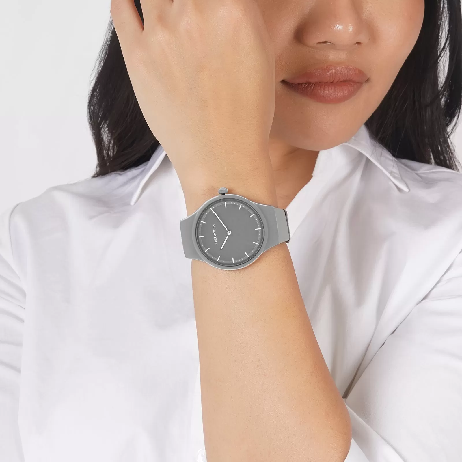 Riviera Grey Silicone Strap Watch