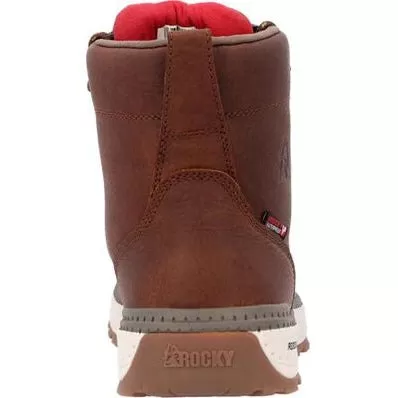 Rocky Men's Rebound Wedge 6" Soft Toe WP Work Boot -Tobacco- RKK0434