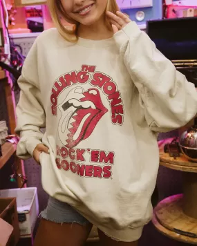 Rolling Stones Rock 'Em Sooners Sand Thrifted Sweatshirt