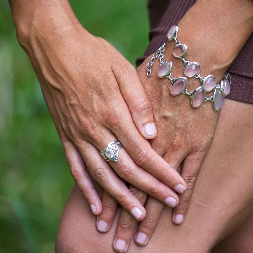 Rose Quartz Ring - Raya