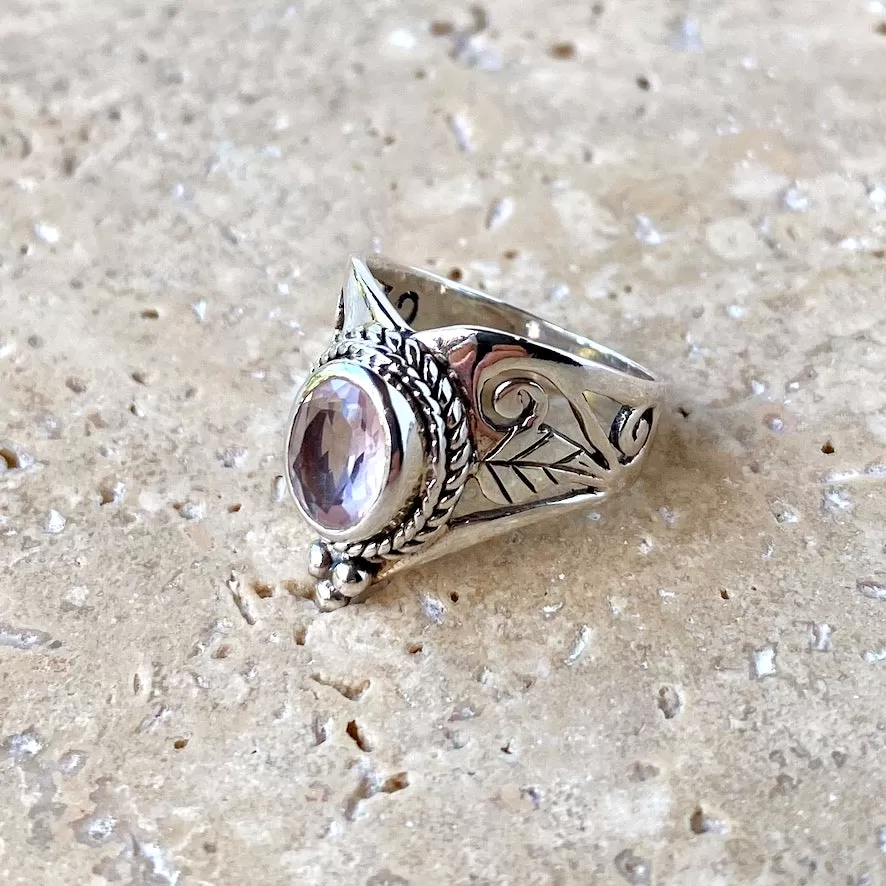 Rose Quartz Ring - Raya