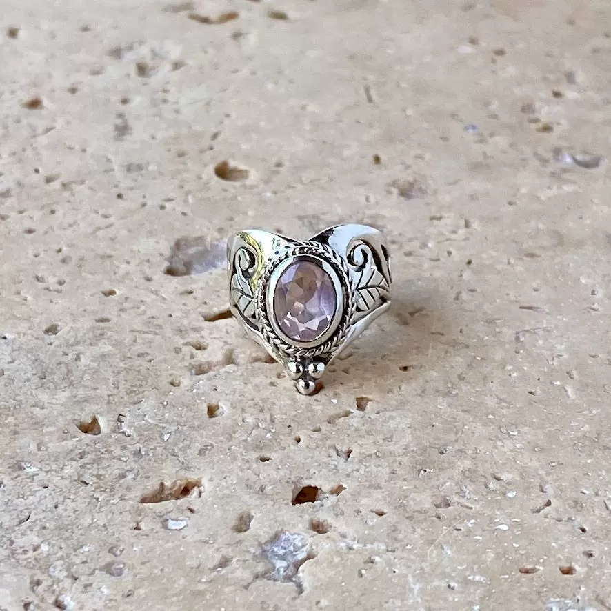 Rose Quartz Ring - Raya