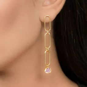 Ruby Linked Drop Earrings