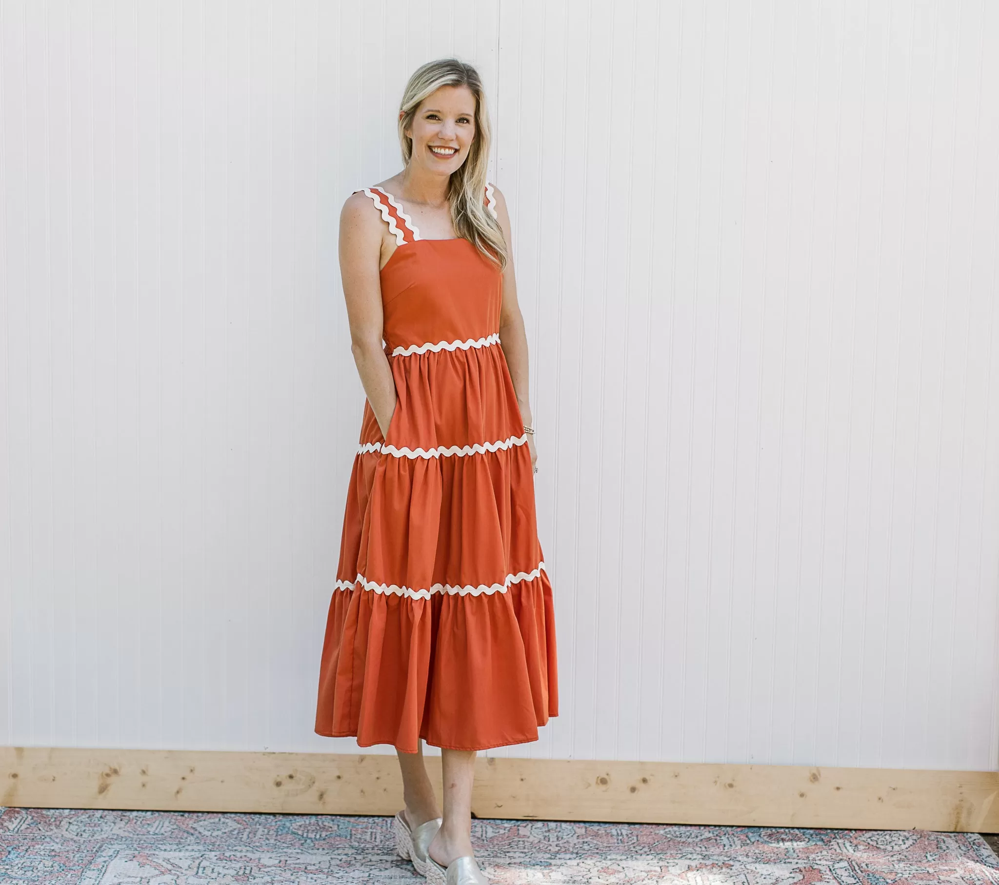 Rust and Ric Rac Dress