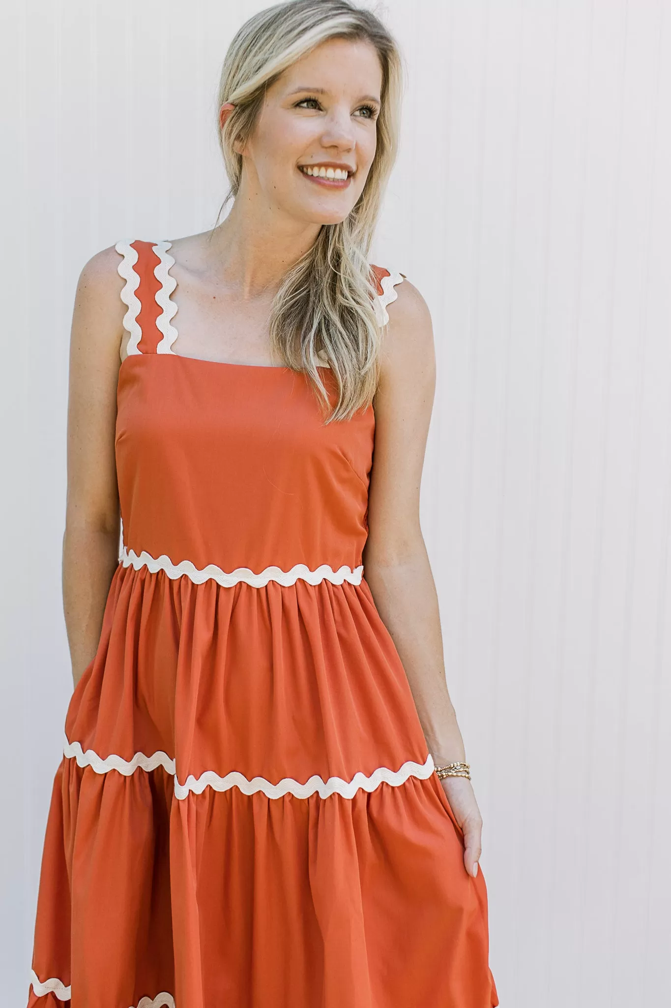 Rust and Ric Rac Dress